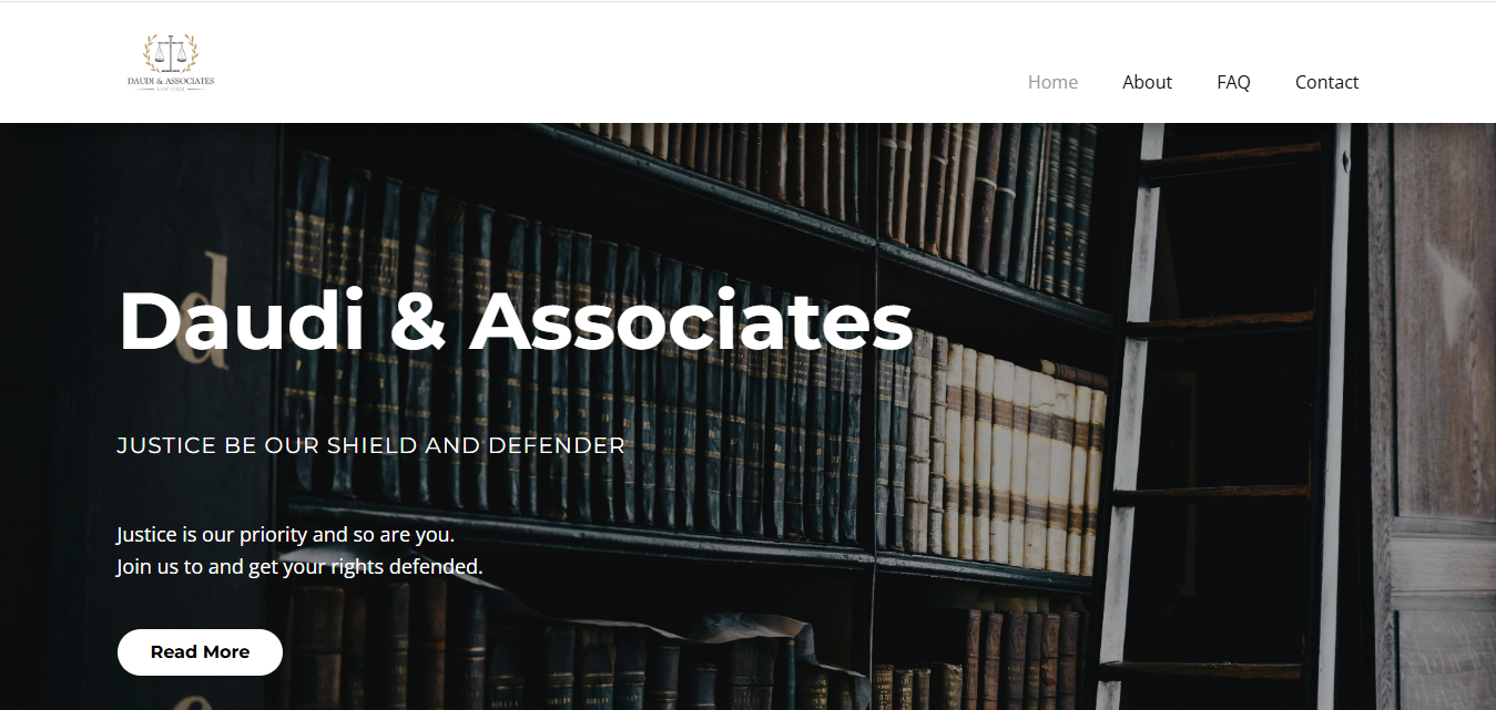 Law Firm Website Project for Daudi & Associates